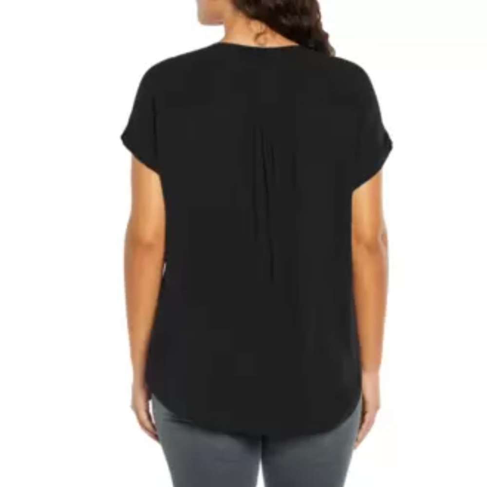 New Orvis Women's Size XXL Button Front Closure Black Blouse - Picture 3 of 4